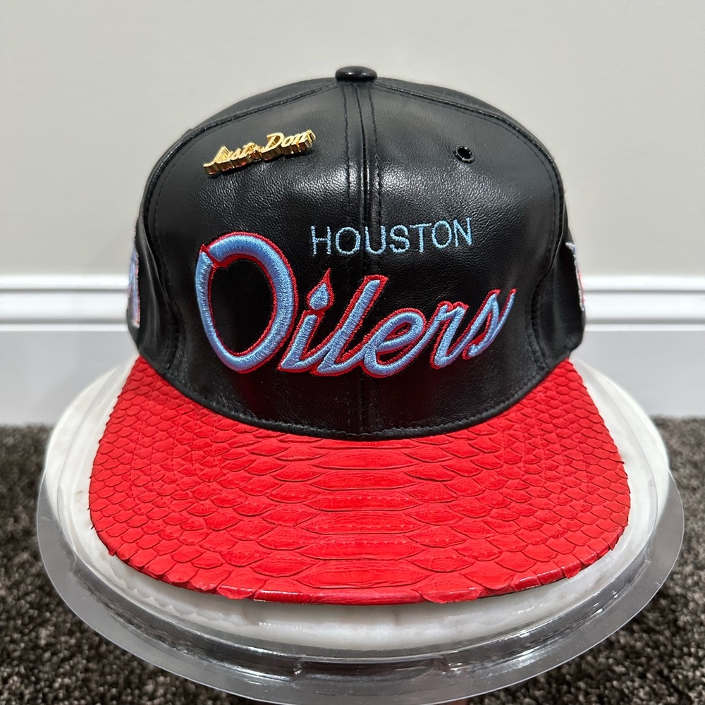 Just Don x Mitchell & Ness NFL Houston Oilers Leather Hat